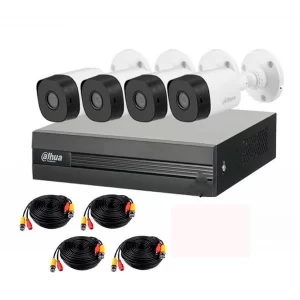 Kit Analogo 1080P DVR-M1 4CH 2Turret+2Bala + 1TB Video Dahua