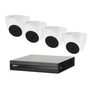 Kit HDCVI 4 Cámaras Domo 1 TB Dahua