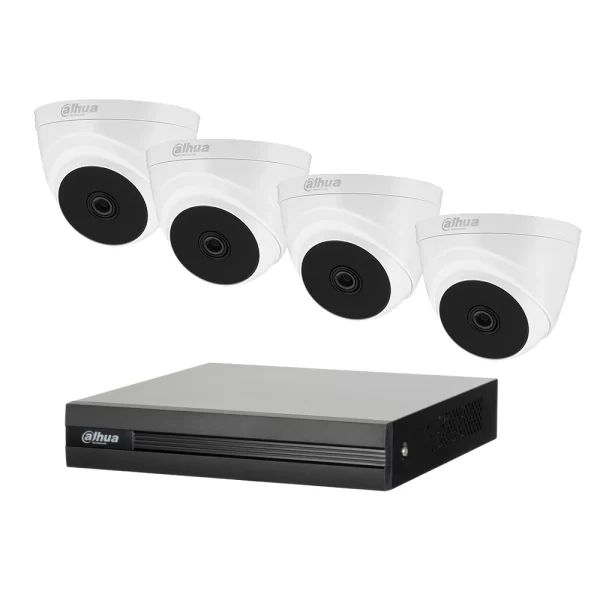 Kit HDCVI 4 Cámaras Domo 1 TB Dahua